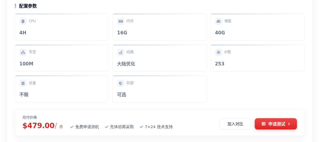 秀米云产品配置参数实拍,点击查看详情